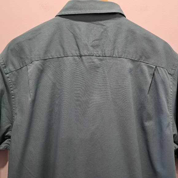 Wrangler Teal Button-Up Camp Rugged Workwear Grunge Skater Shirt Mens L - Picture 5 of 11
